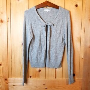 Banana Republic Viscose Lambs Wool Single Tie Open Front Cardigan Sweater